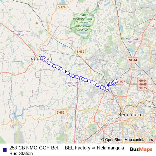 258-CB NMG-GGP-Bel bus Line Map