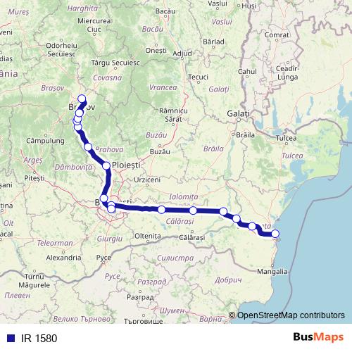 IR 1580 rail Line Map