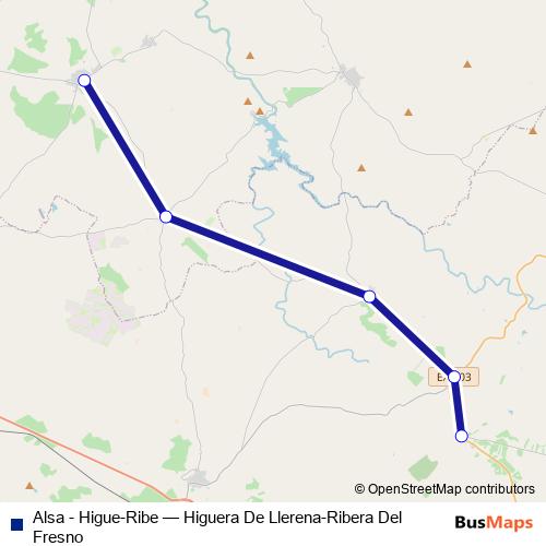 Alsa - Higue-Ribe bus Line Map
