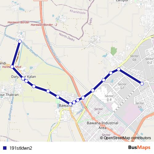 191stldwn2 bus Line Map