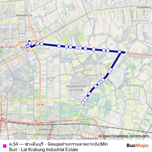 ต.54 bus Line Map