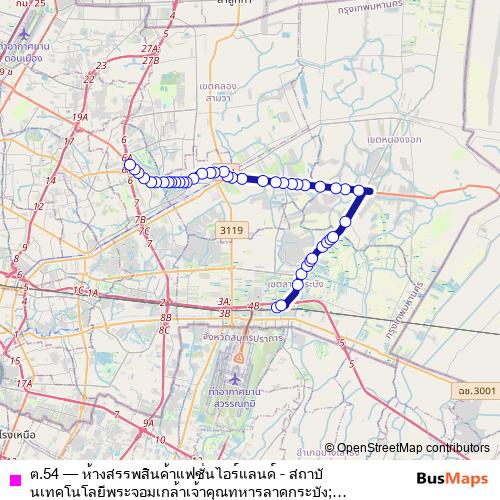 ต.54 bus Line Map