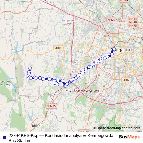 227-P KBS-Ksp bus Line Map