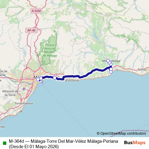 M-364d bus Line Map
