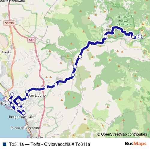 To311a bus Line Map