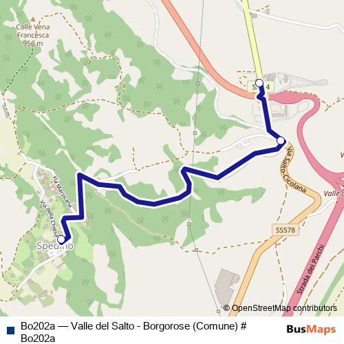 Bo202a bus Line Map