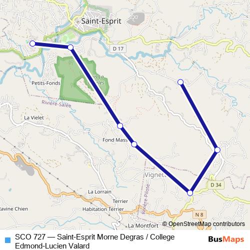 SCO 727 bus Line Map