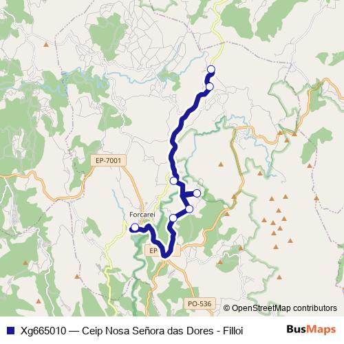 Xg665010 bus Line Map