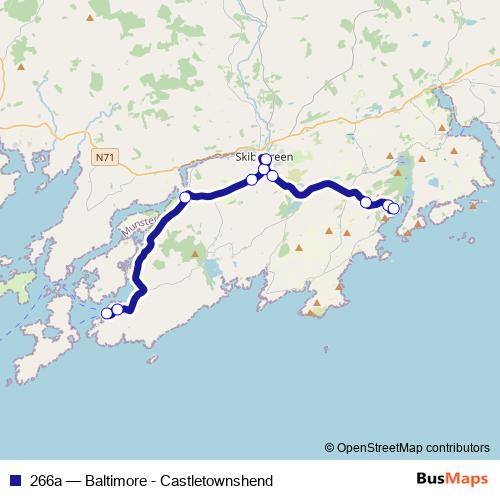 266a bus Line Map