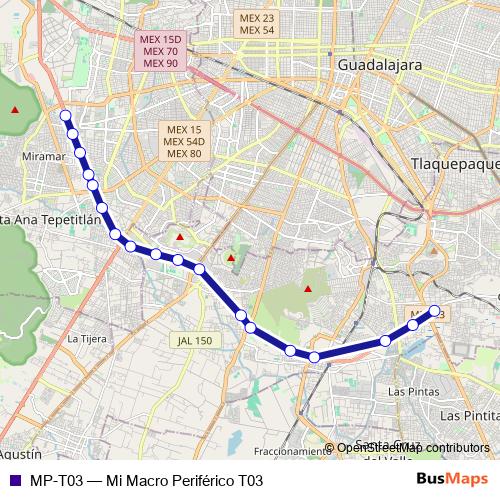 MP-T03 bus Line Map