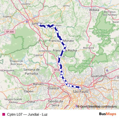 Cptm L07 rail Line Map