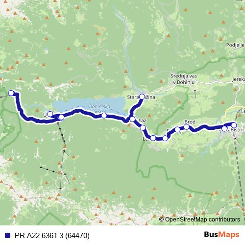 PR A22 6361 3 (64470) bus Line Map