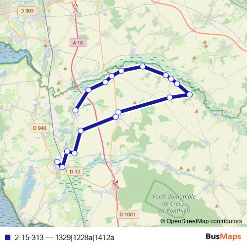 2-15-313 bus Line Map