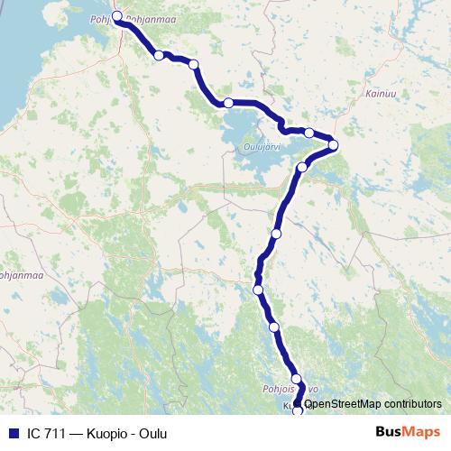 IC 711 rail Line Map