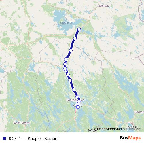 IC 711 rail Line Map