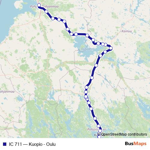 IC 711 rail Line Map