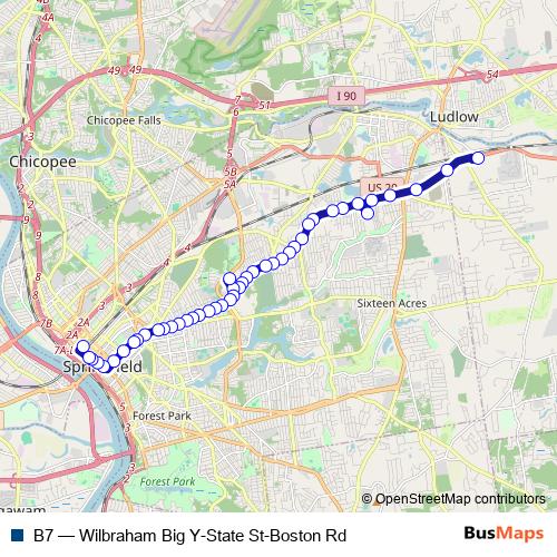 B7 bus Line Map