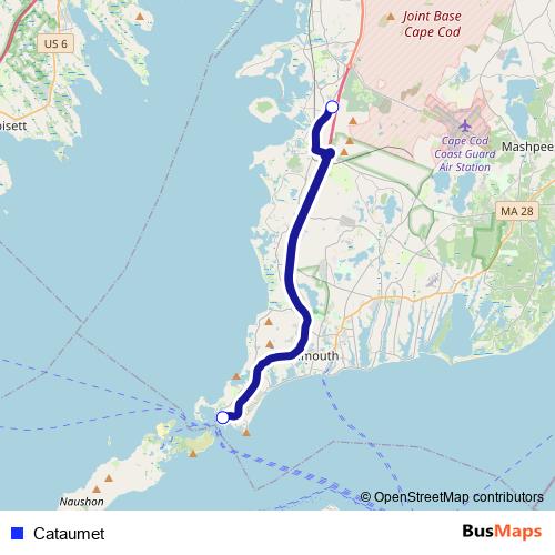 Cataumet bus Line Map
