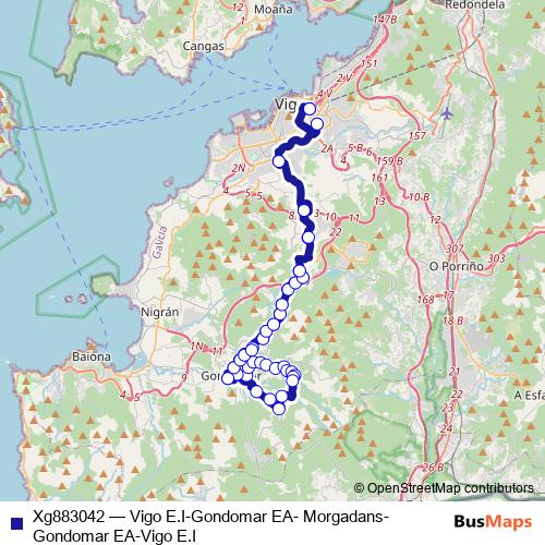 Xg883042 bus Line Map