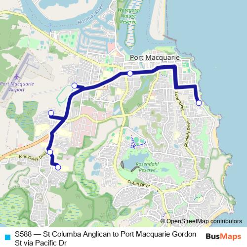 S588 bus Line Map
