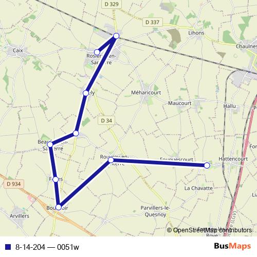 8-14-204 bus Line Map