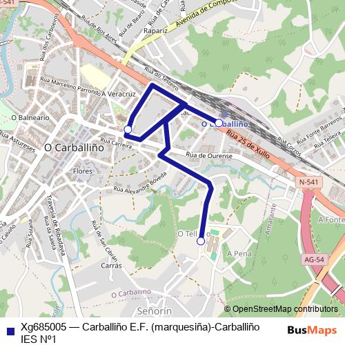 Xg685005 bus Line Map