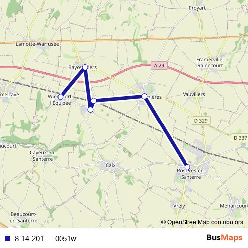 8-14-201 bus Line Map