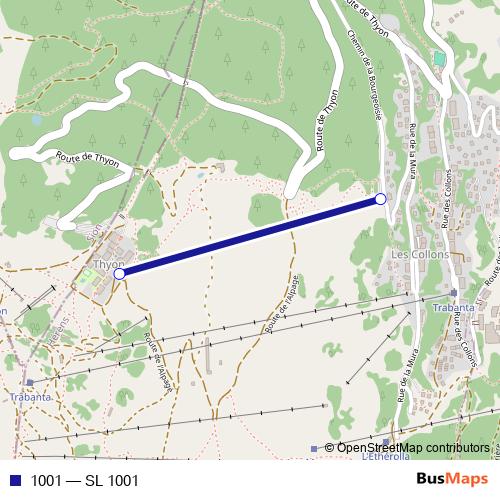 1001 cable-car Line Map
