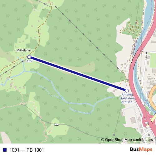 1001 cable-car Line Map