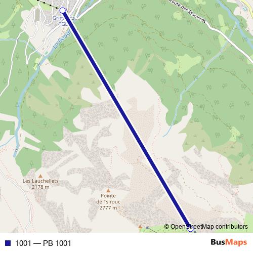 1001 cable-car Line Map