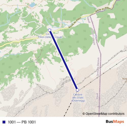 1001 cable-car Line Map