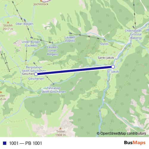 1001 cable-car Line Map