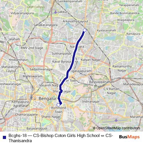 Bcghs-18 bus Line Map