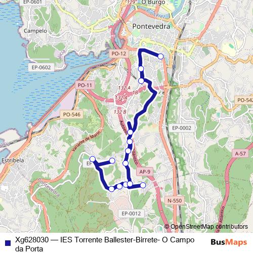 Xg628030 bus Line Map