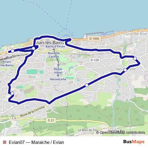 Evian07 bus Line Map
