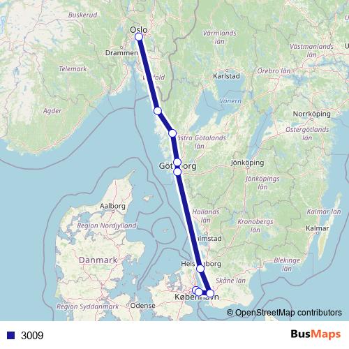 3009 bus Line Map