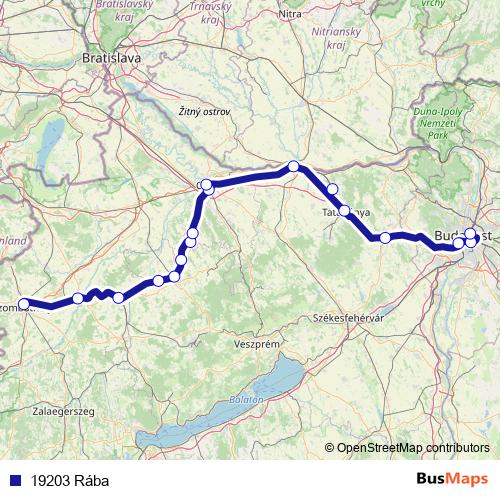 19203 Rába rail Line Map