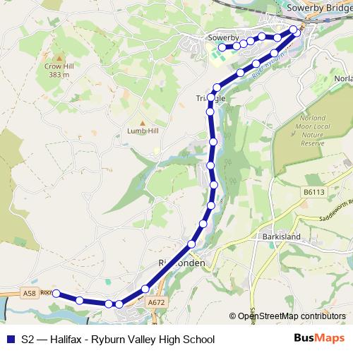 S2 bus Line Map