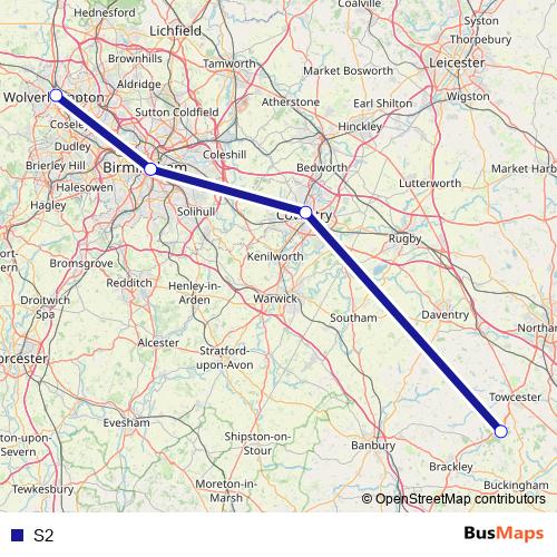S2 bus Line Map