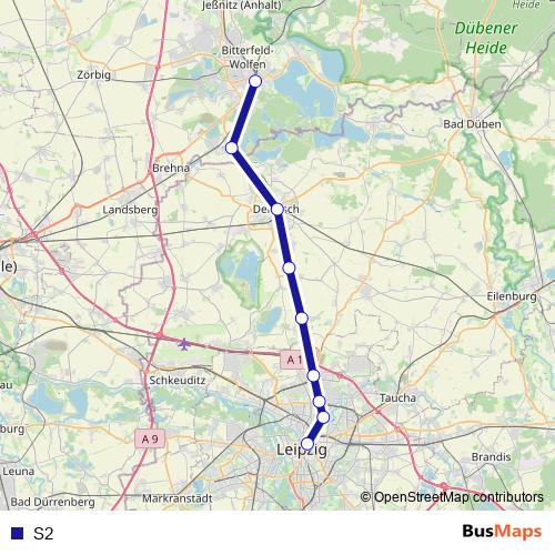 S2 bus Line Map