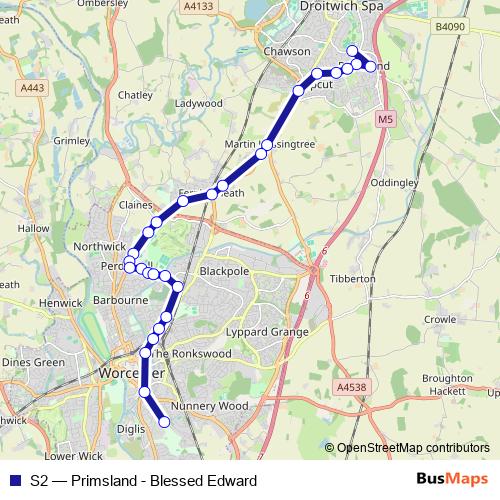 S2 bus Line Map