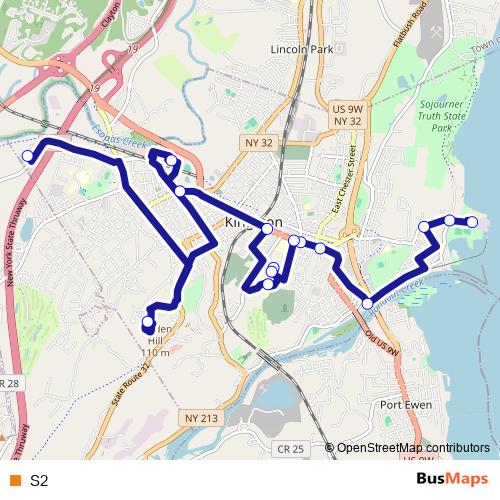 S2 bus Line Map