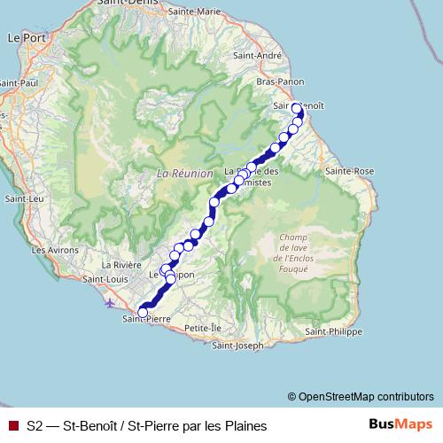 S2 bus Line Map