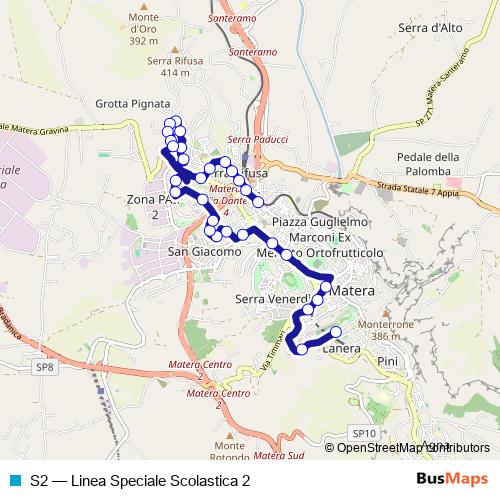 S2 bus Line Map