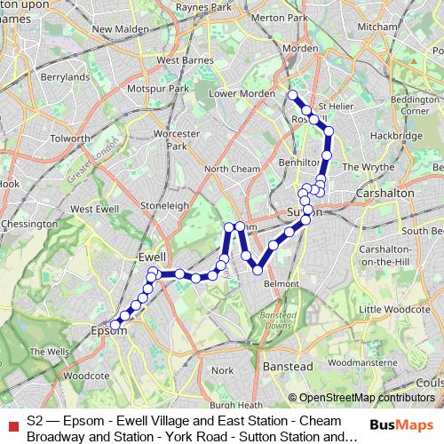 S2 bus Line Map