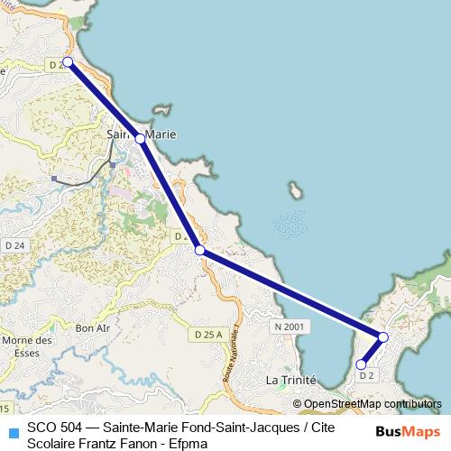 SCO 504 bus Line Map