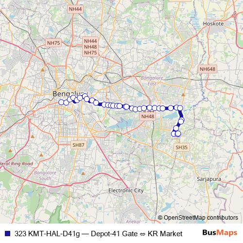 323 KMT-HAL-D41g bus Line Map