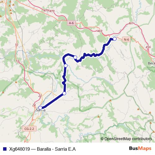 Xg648019 bus Line Map