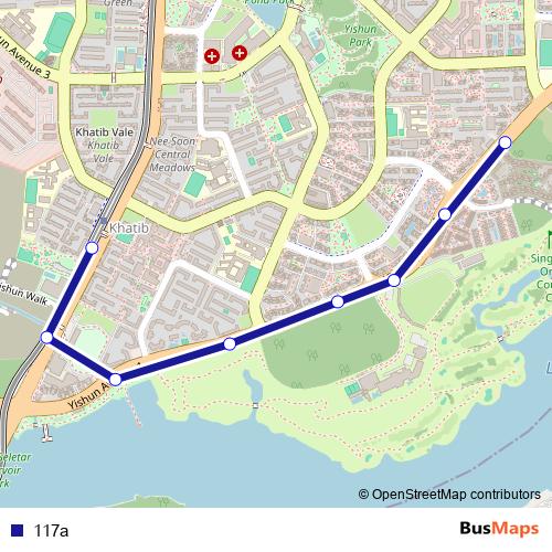 117a bus Line Map