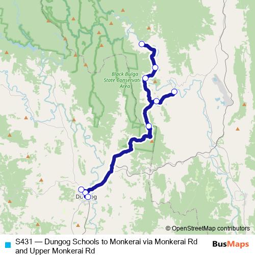 S431 bus Line Map